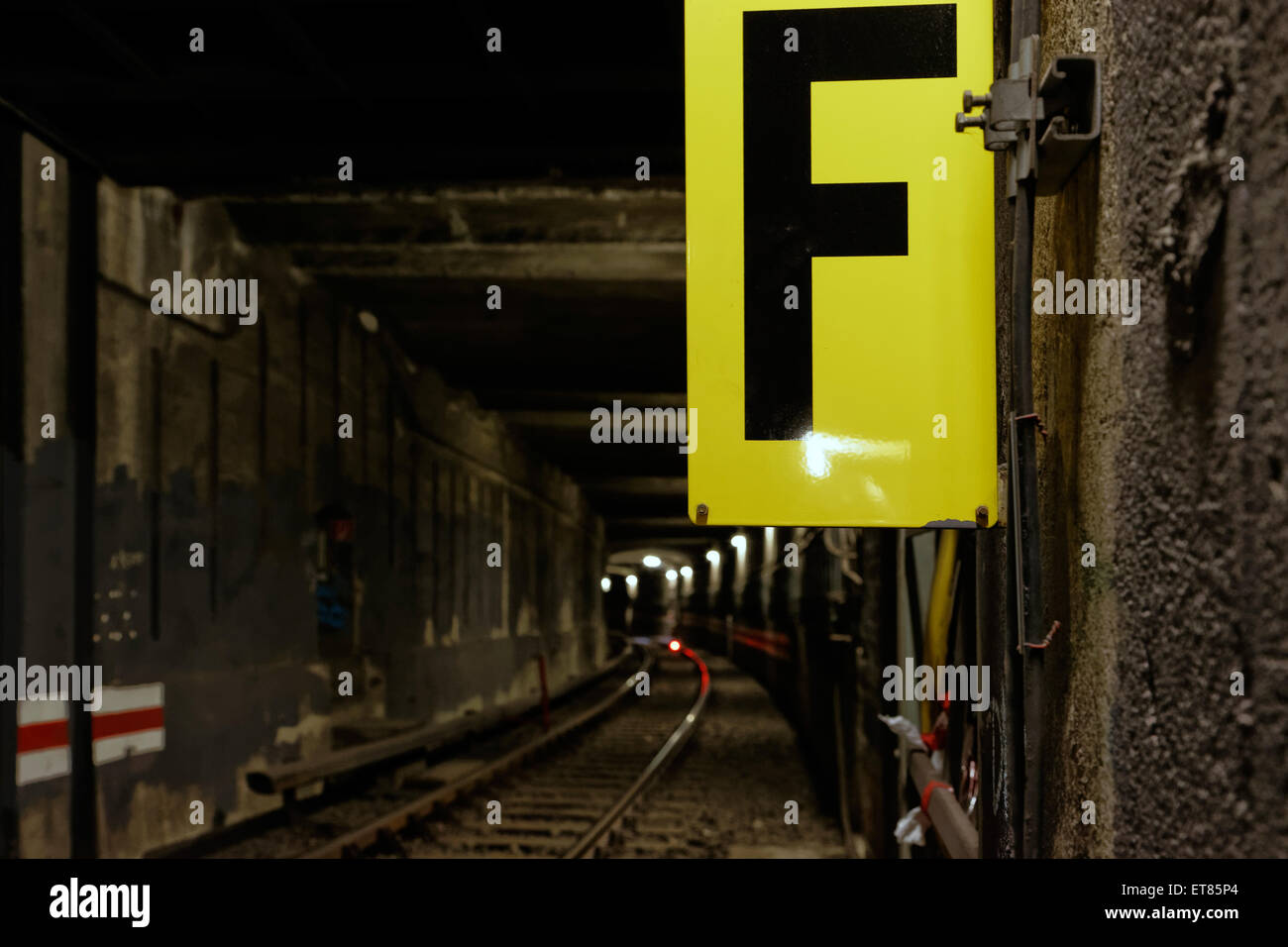 Berlin, Germany, unknown Berlin subway tunnel Stock Photo