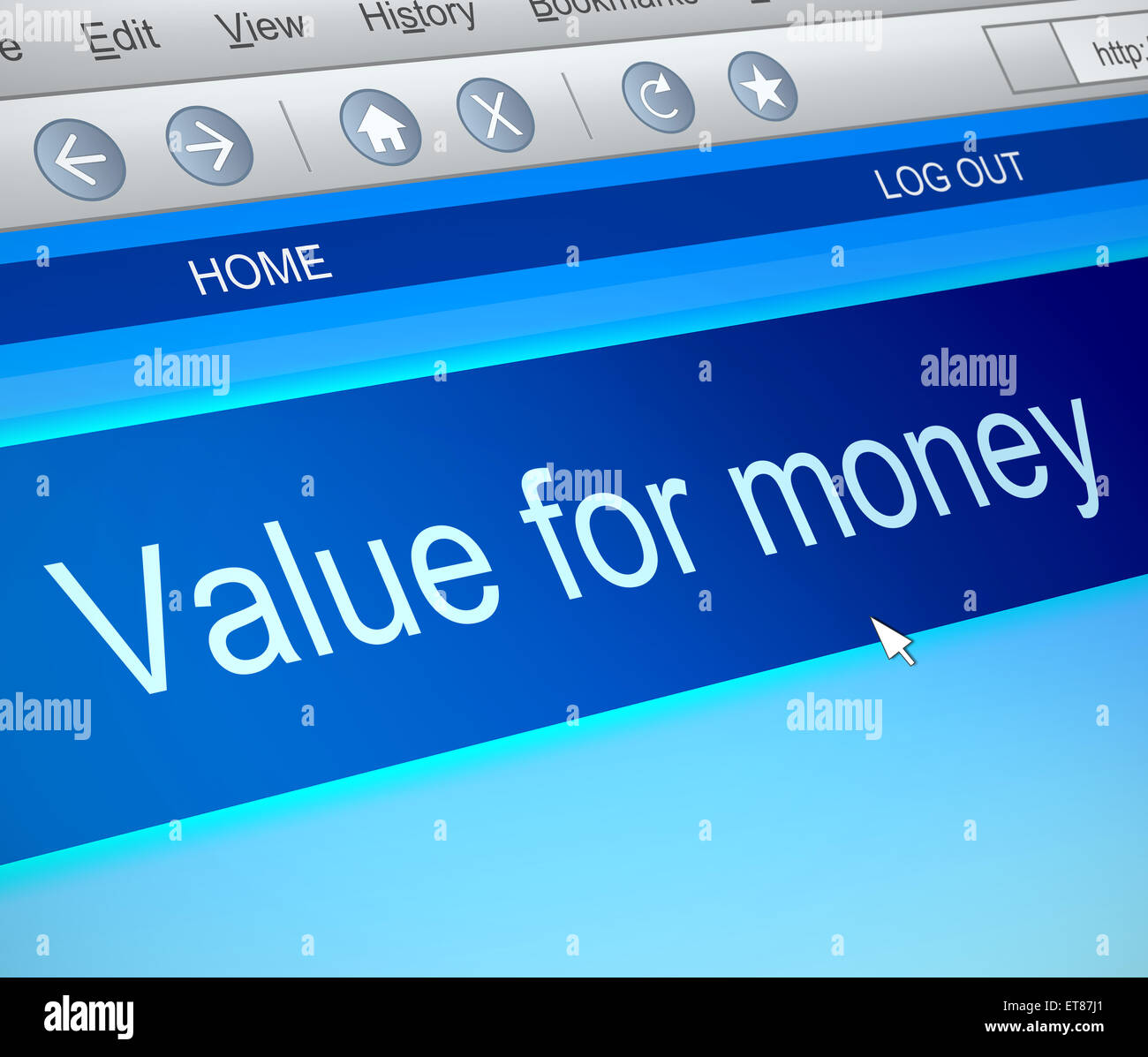 Value for money concept. Stock Photo