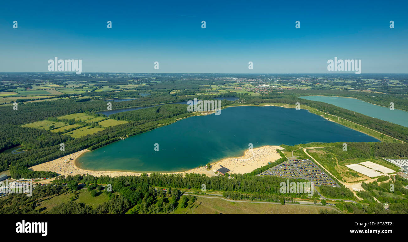 Silbersee II, lake, quarry, Haltern am See, Münsterland, North Rhine Silbersee II, lake, quarry, Haltern am See, Münsterland, North Rhine