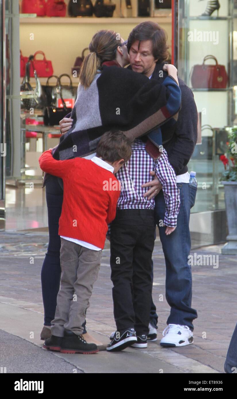 Mark Wahlberg and his family visit Santa at the Grove Featuring: Mark ...