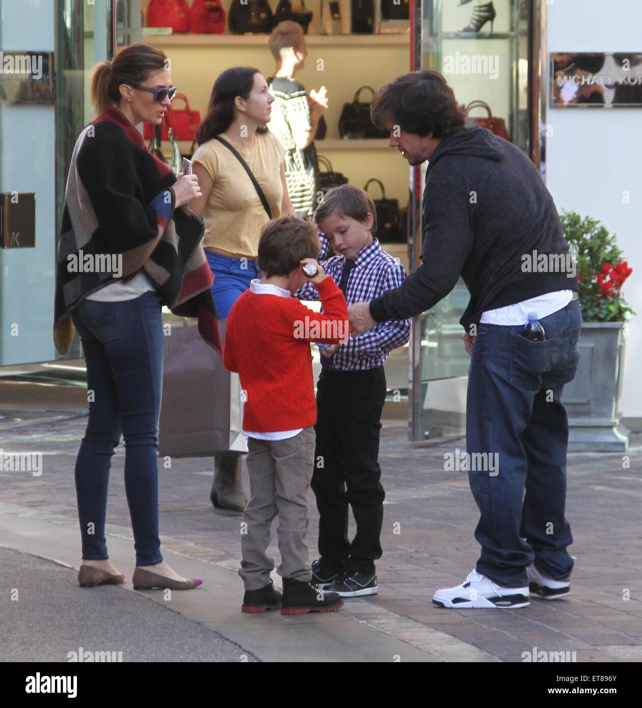 Mark Wahlberg and his family visit Santa at the Grove Featuring: Mark