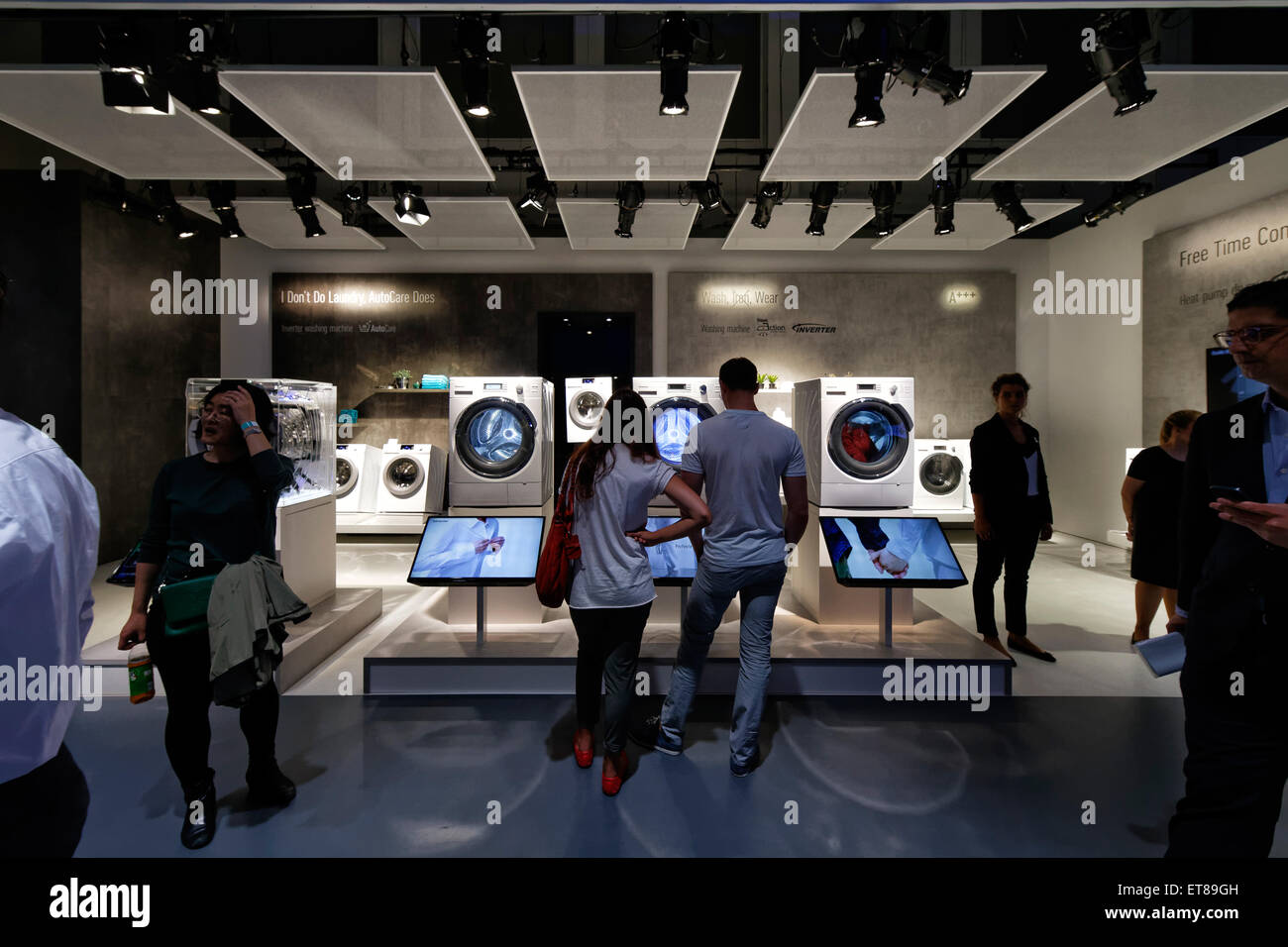Berlin, Germany, Washing machines at the booth of Panasonic at the IFA 2014 Stock Photo Alamy