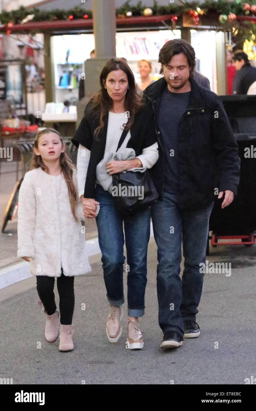 Jason Bateman and his family arrive at the Grove to visit Santa's House