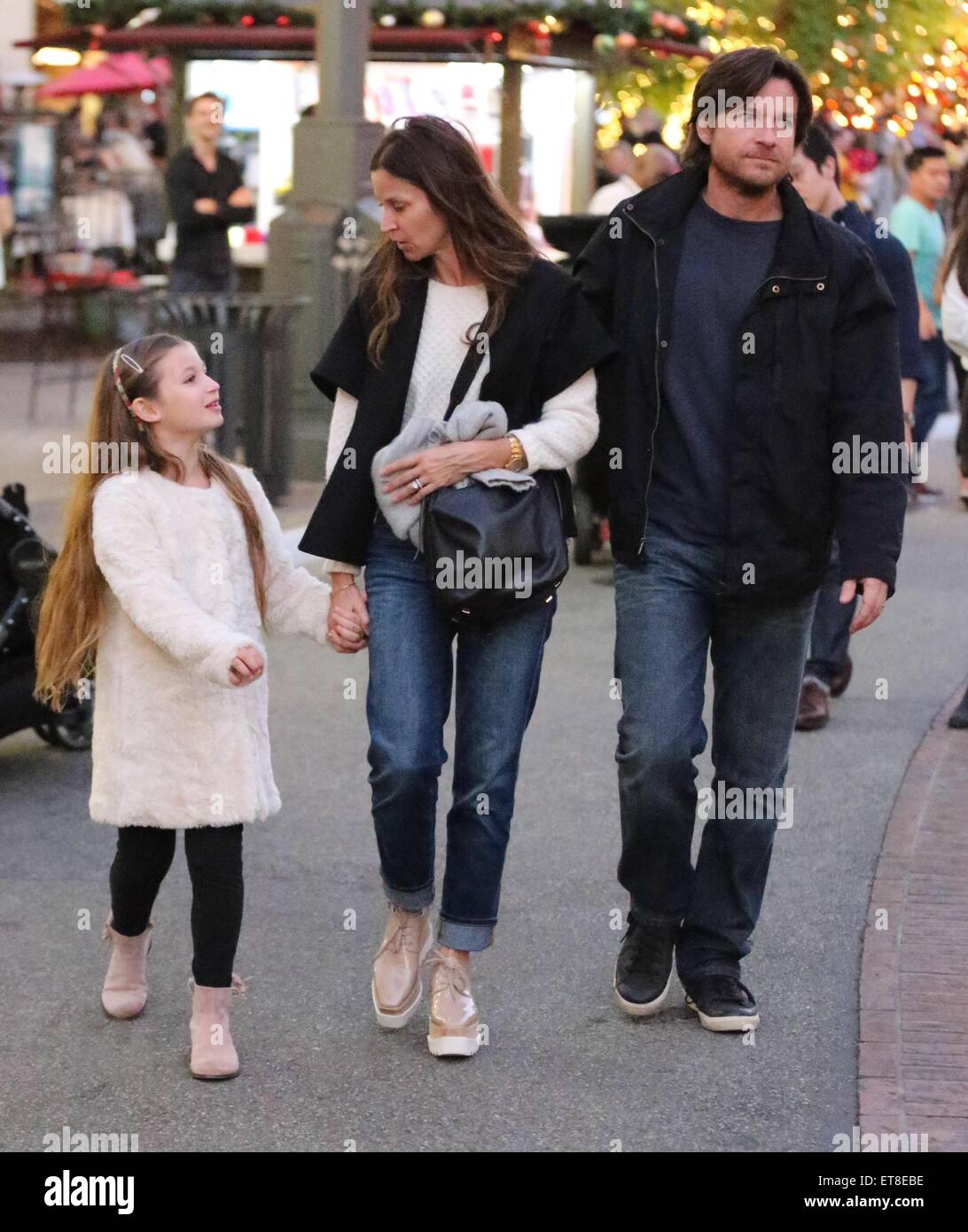 Jason Bateman and his family arrive at the Grove to visit Santa's House