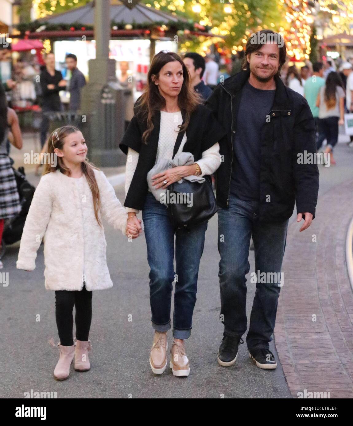 Jason Bateman and his family arrive at the Grove to visit Santa's House