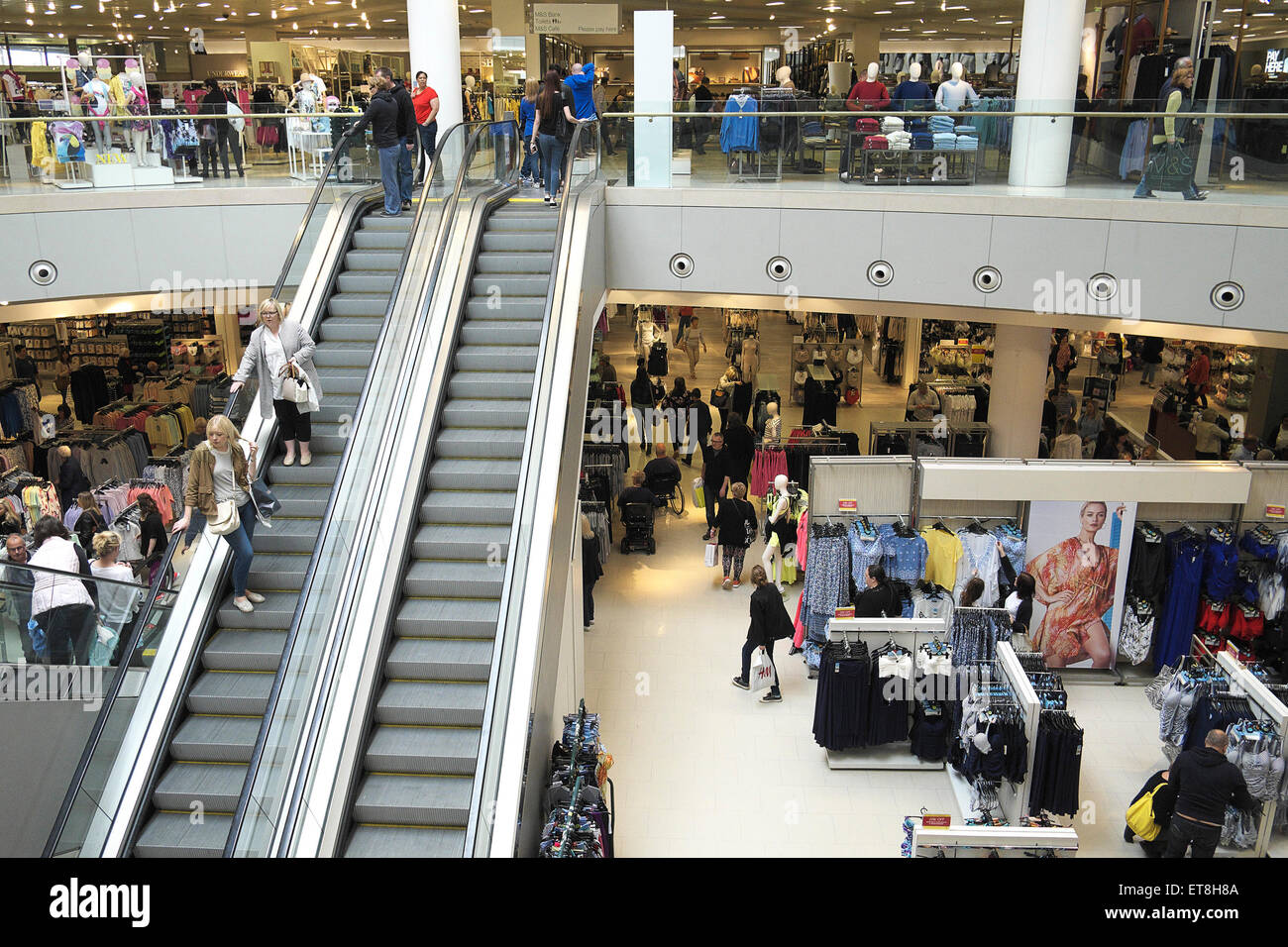 The interior of Bluewater Shopping Centre in Kent. Stock Photo