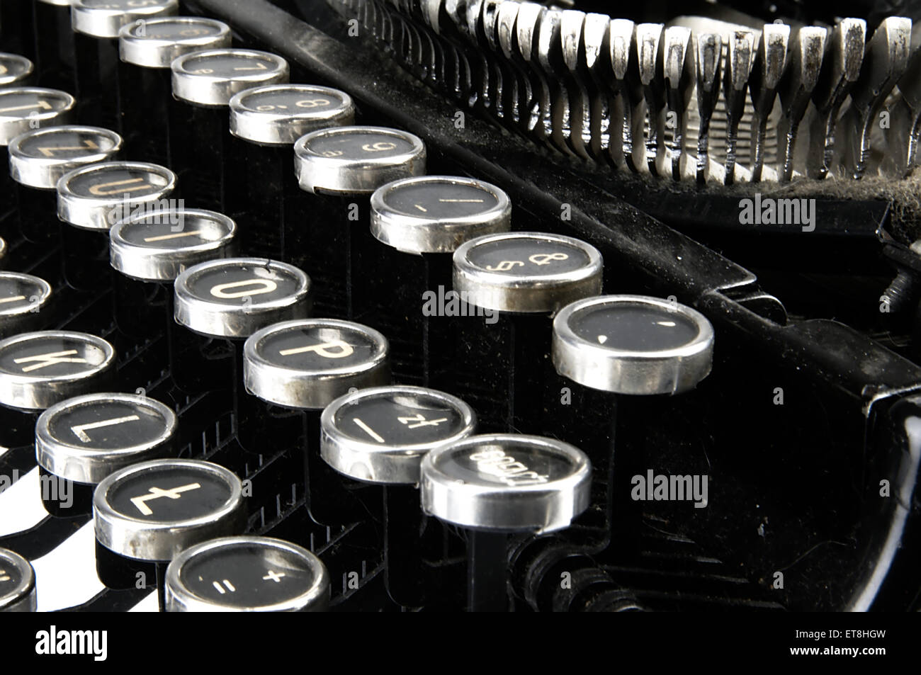Keys and details of the mechanism of an old typewriter Stock Photo Alamy