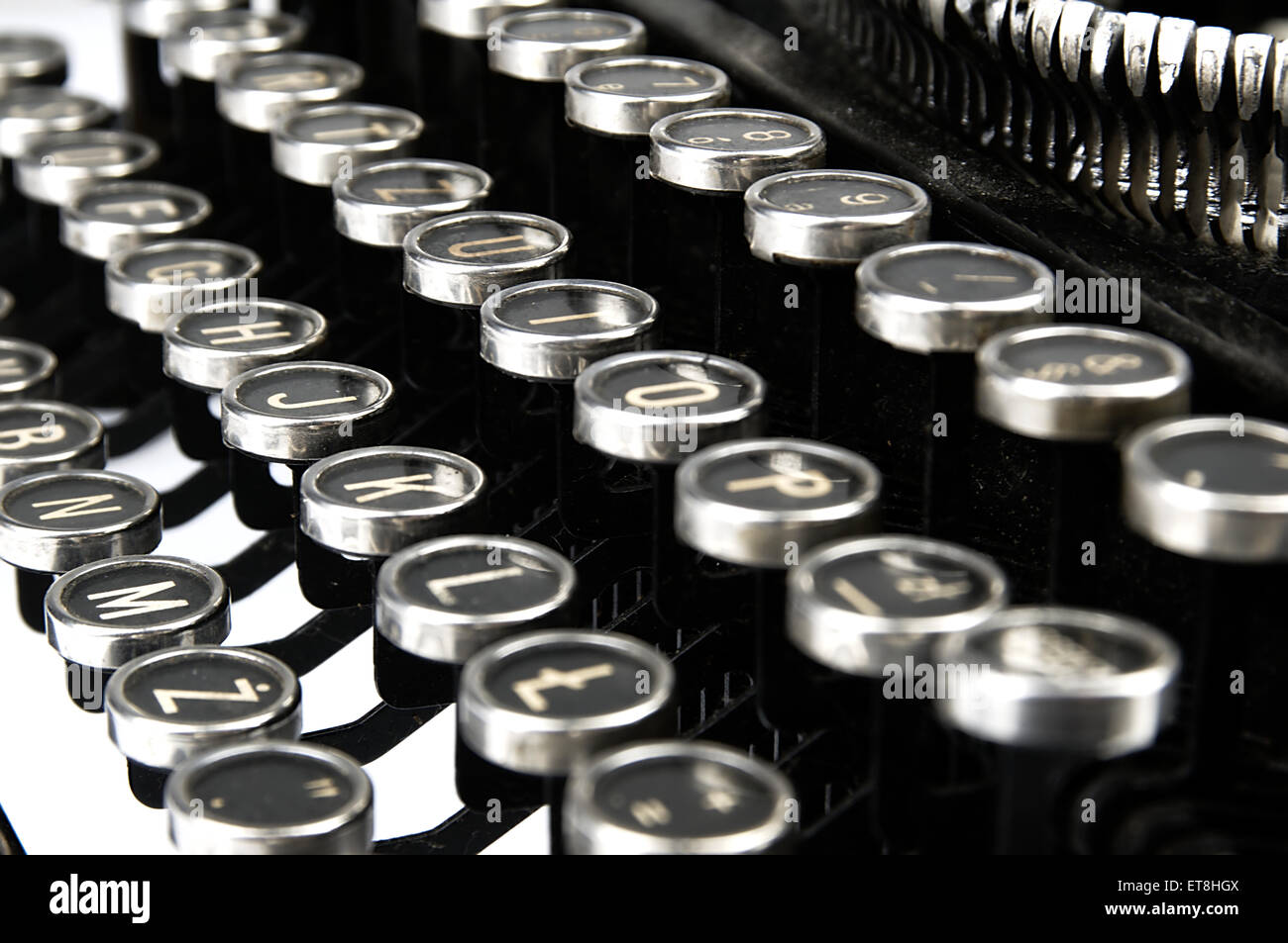 Keys and details of the mechanism of an old typewriter Stock Photo - Alamy