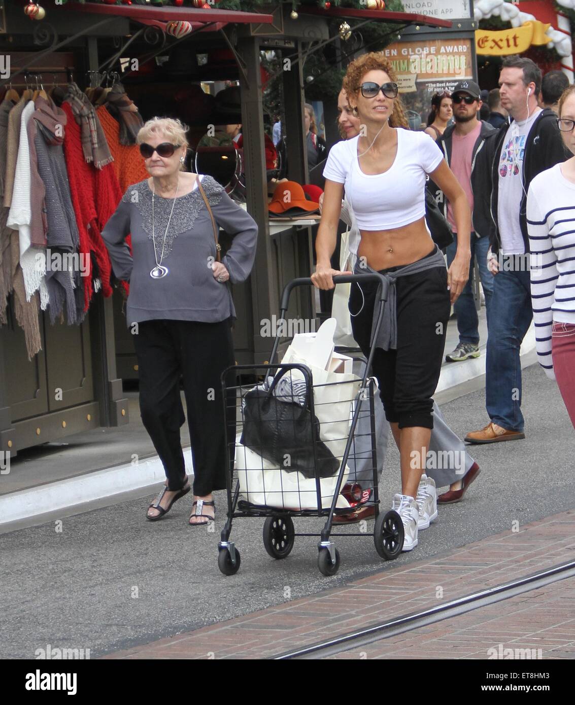 Celebrities Christmas shopping at The Grove Featuring: Nicole Murphy Where:  Los Angeles, California, United States When: 24 Dec 2014 Credit: WENN.com  Stock Photo - Alamy