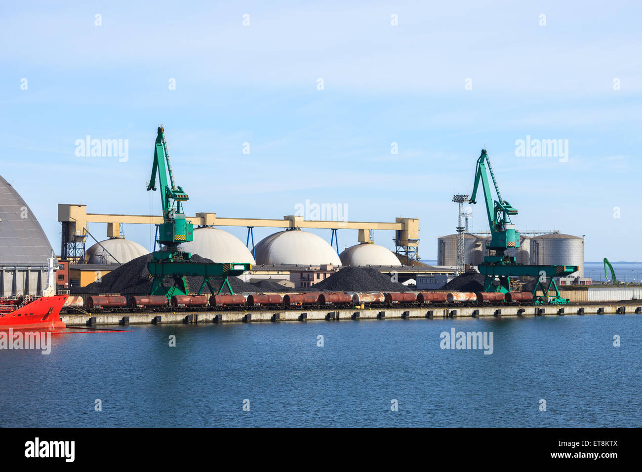 Coal terminal in the port of Gdynia, Poland. Stock Photo