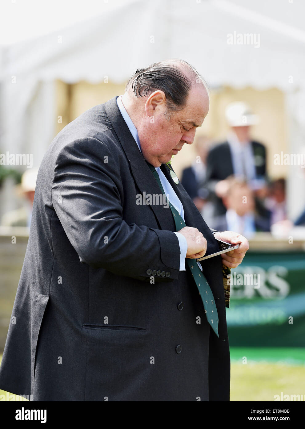 Ardingly Sussex UK 12th June 2015 - Sir Nicholas Soames MP at the South of England Show in Ardingly today  British Conservative Party Member of Parliament for the constituency of Mid Sussex and grandson of Sir Winston Churchill Credit:  Simon Dack/Alamy Live News Stock Photo