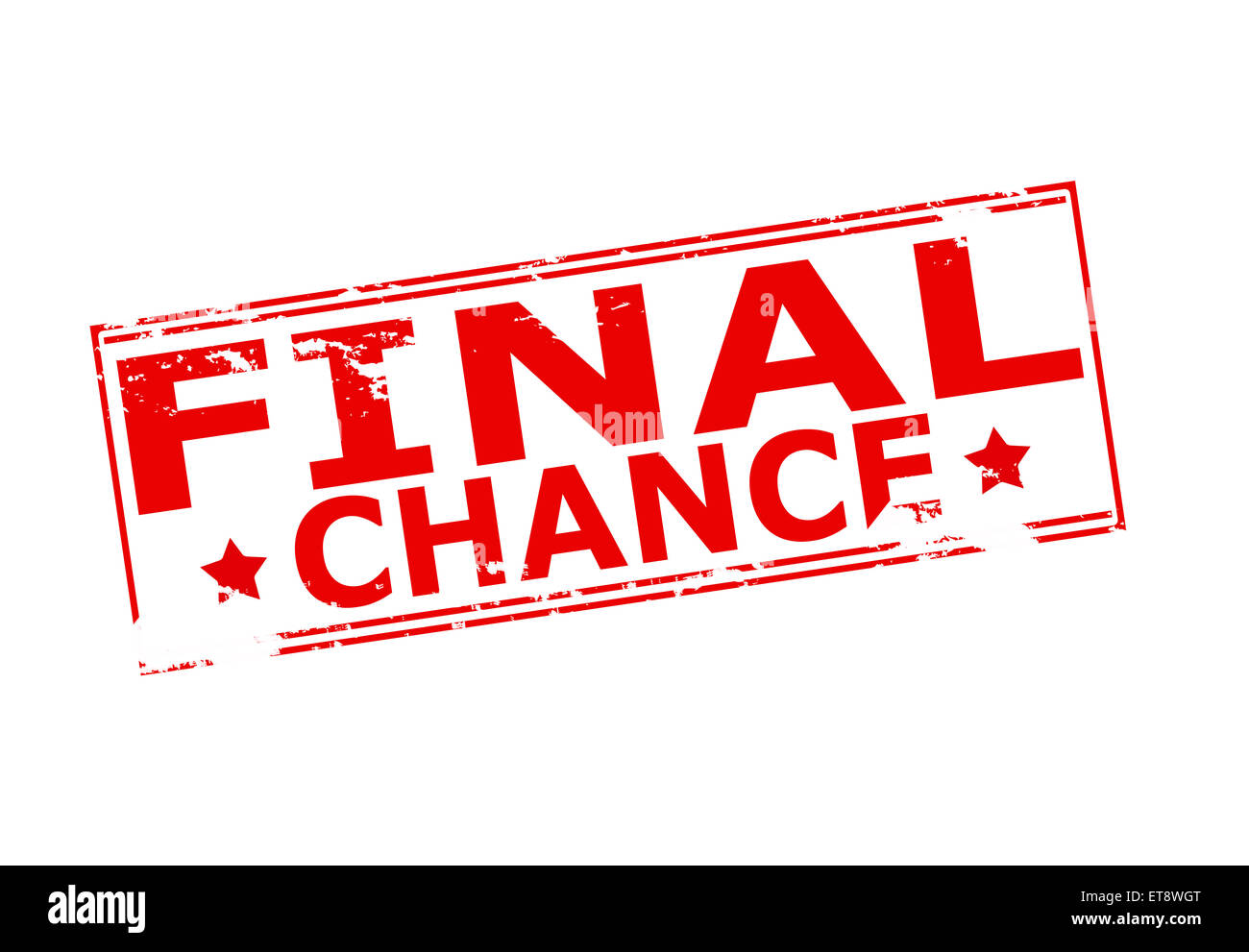 Rubber stamp with text final chance inside, vector illustration Stock ...