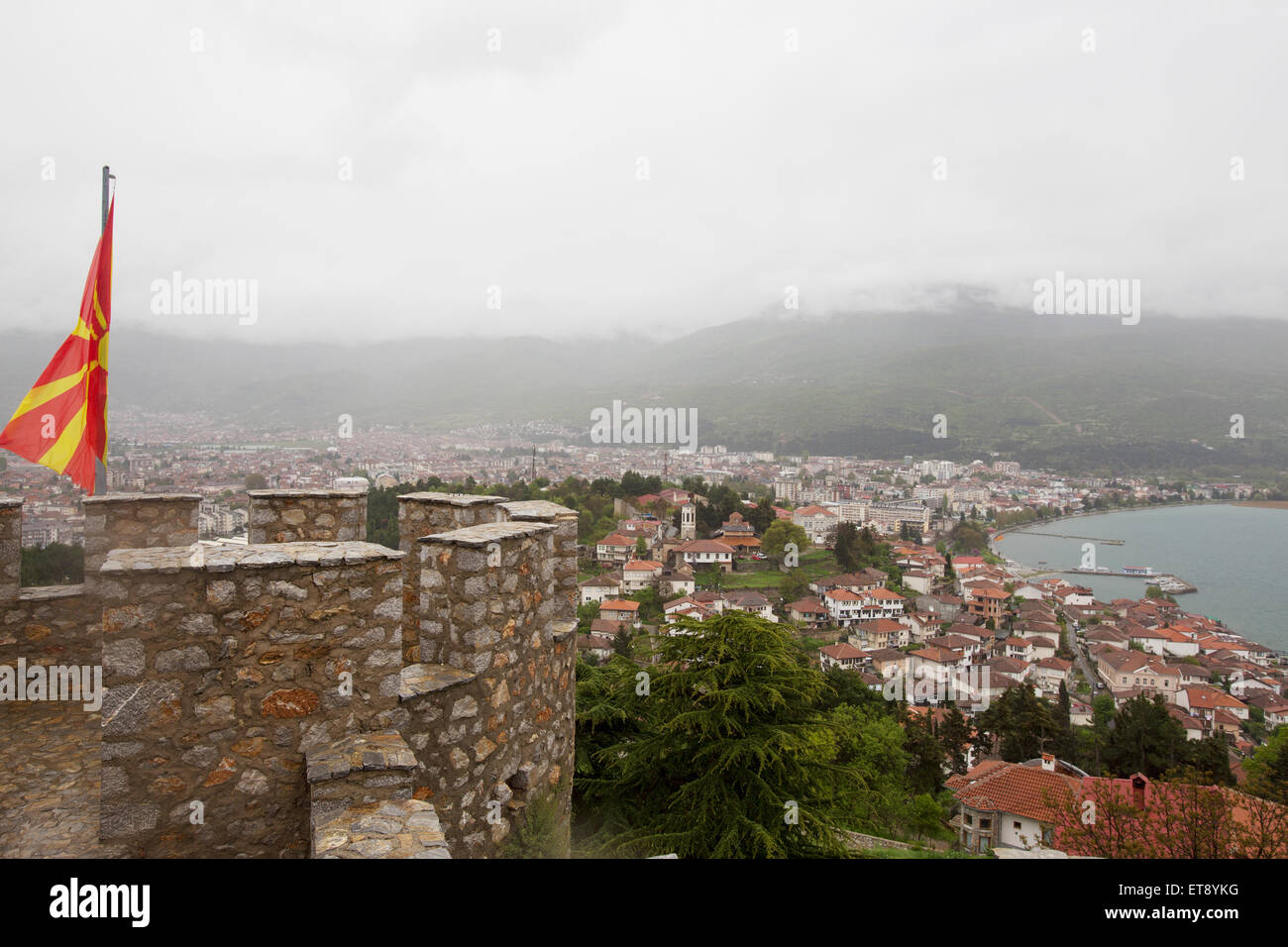 Car Samoli Castle Ohrid Macedonia Stock Photo Alamy