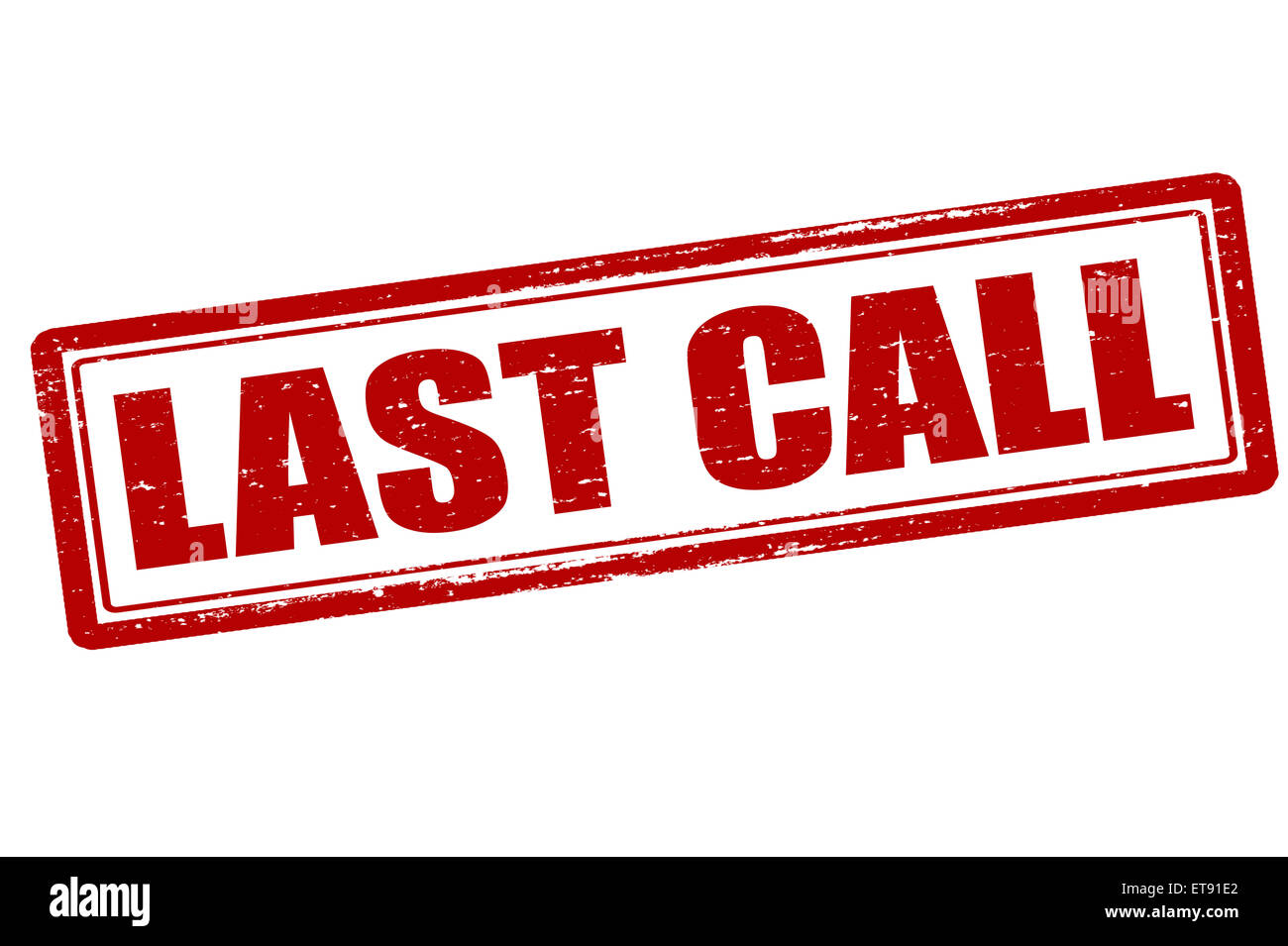 Rubber stamp with text last call inside, vector illustration Stock