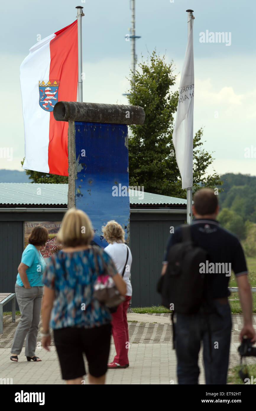 Geisa, Germany, Mauerstueck on the memorial site Point Alpha Stock Photo