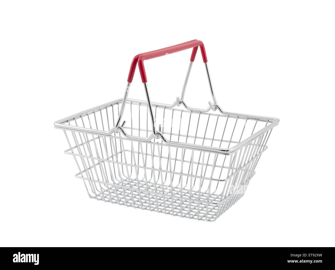 Shopping basket isolated on white background with clipping path Stock Photo