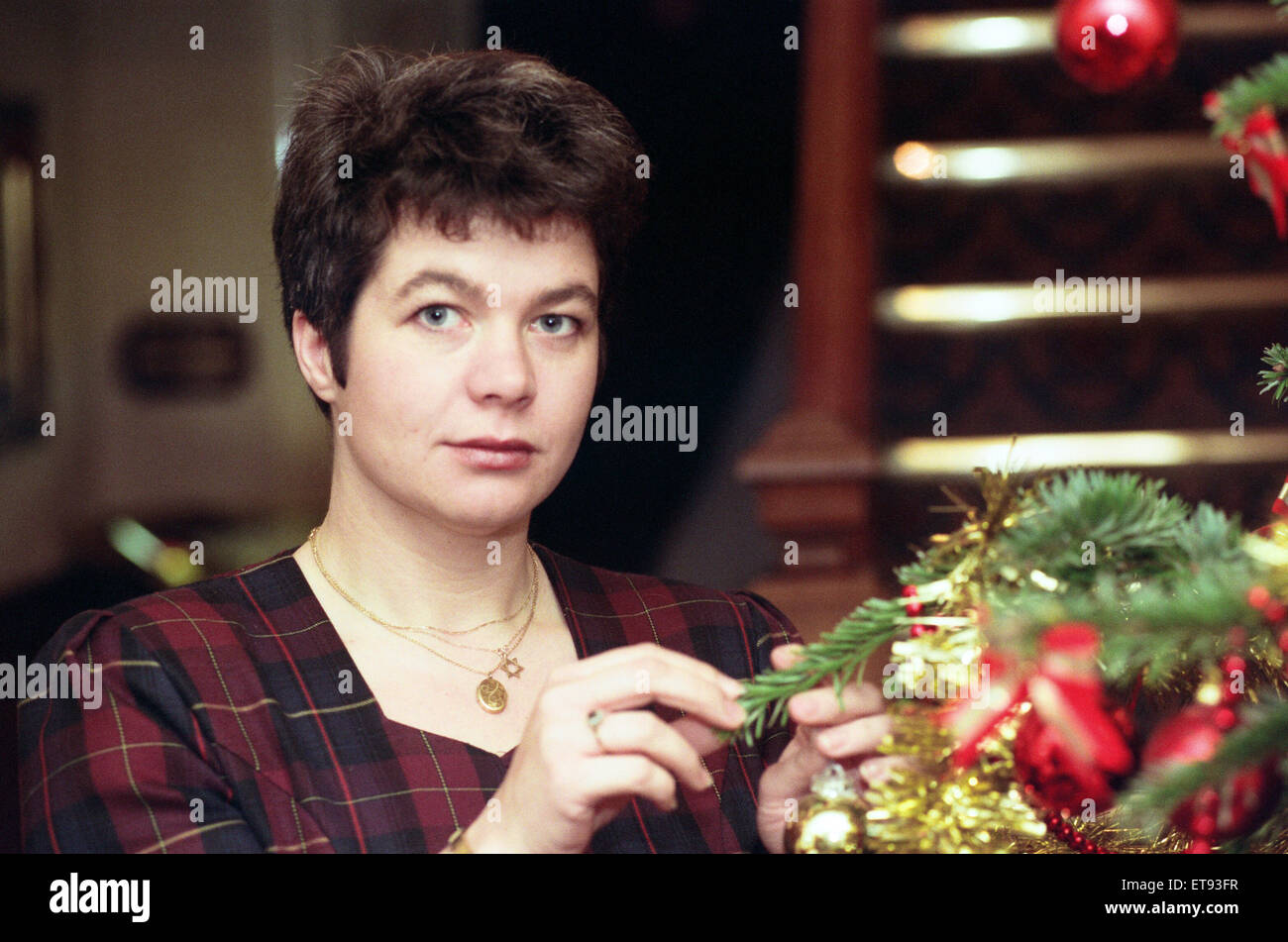 Anne Marie West, daughter of Fred West, talking at the Hatton Court Hotel, Upton Hill, St Leonard's near Gloucester. 13th December 1995. Stock Photo