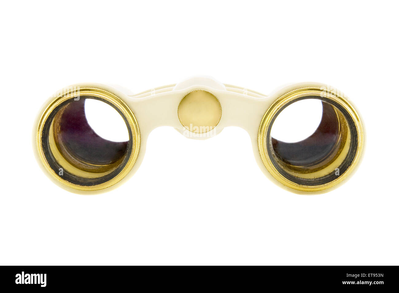 Old opera glasses isolated over white background Stock Photo Alamy