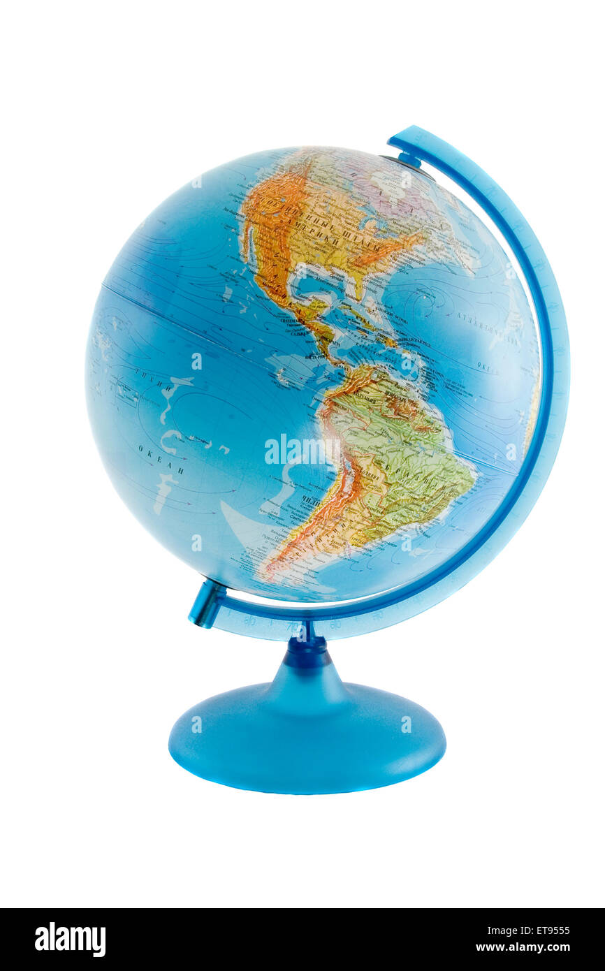 The globe isolated over white background Stock Photo