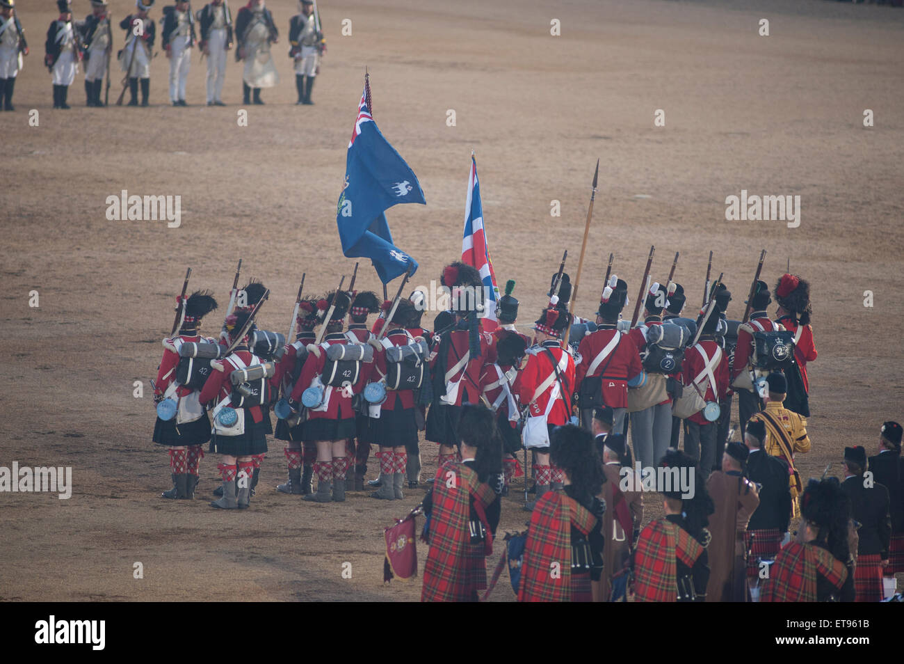 The Battle of Waterloo reenactment at the Household Division Beating