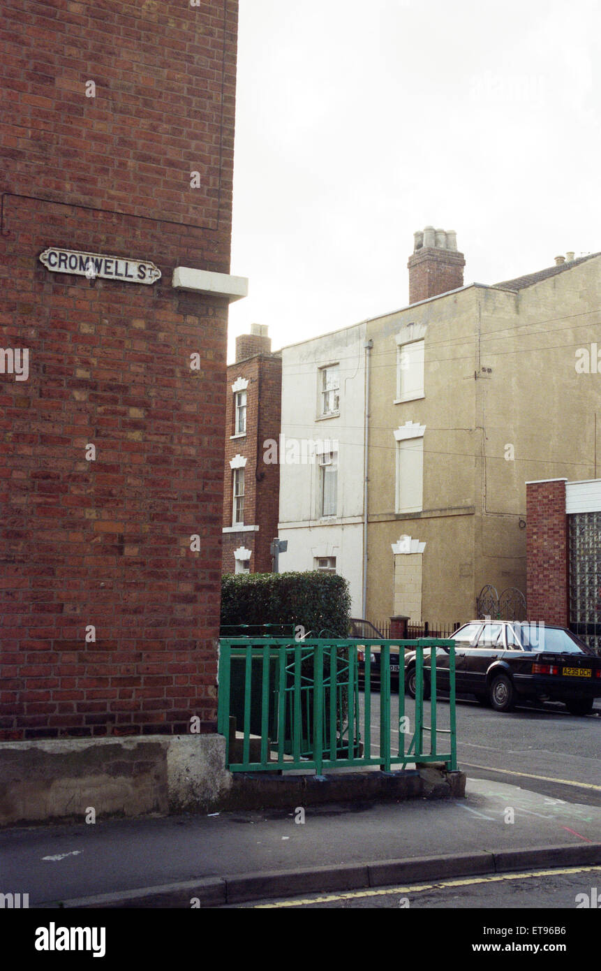 General views of houses on Cromwell Street, Gloucester. Number 25