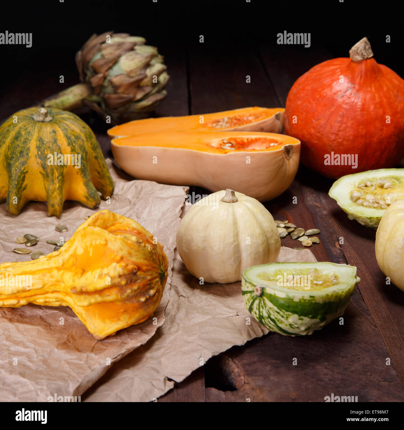 Crumpled pumpkins hi-res stock photography and images - Alamy