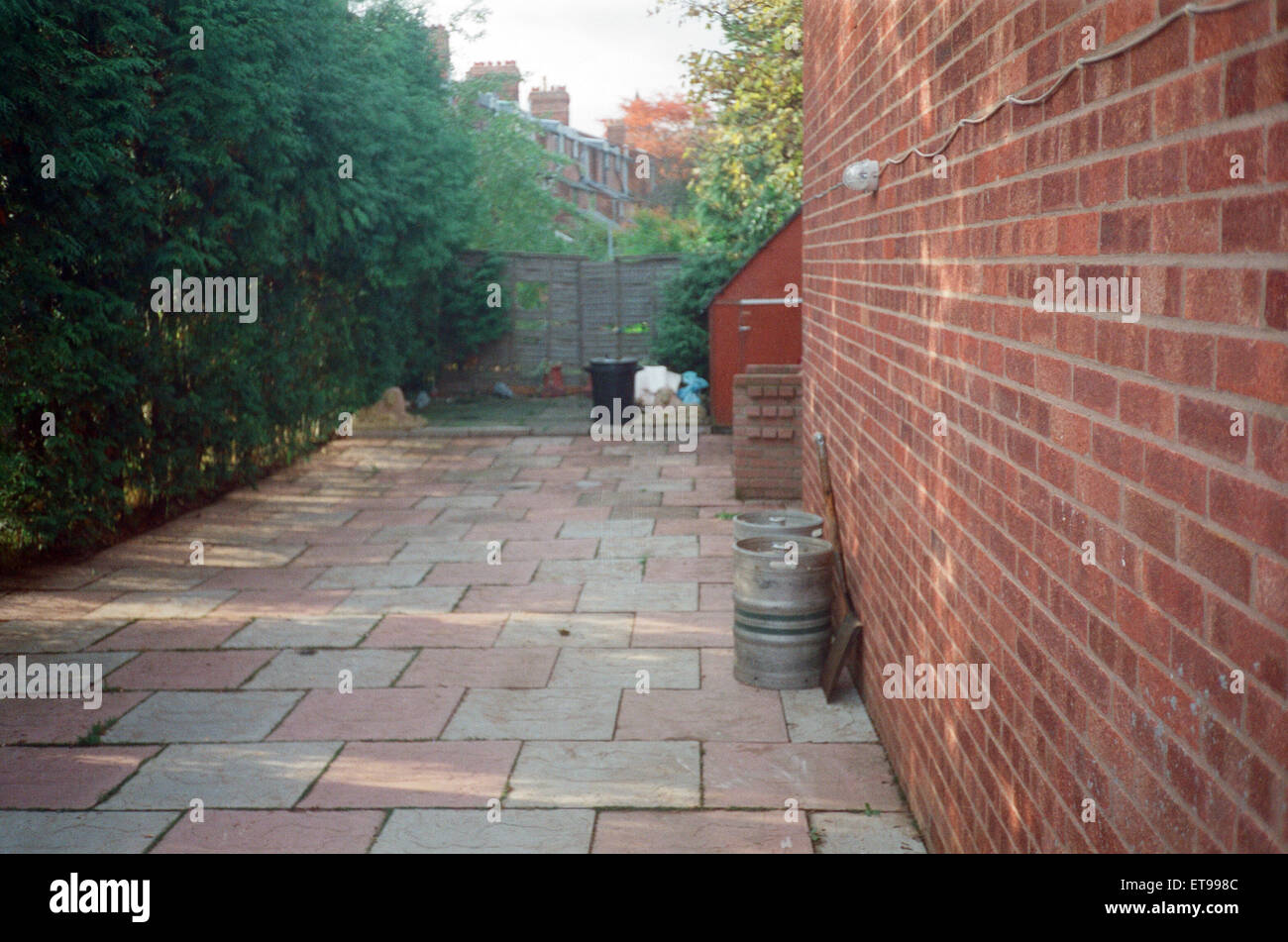 Exterior of 25 Cromwell Street, Gloucester. Frederick West accused of mass murder. 3rd March 1995. Stock Photo