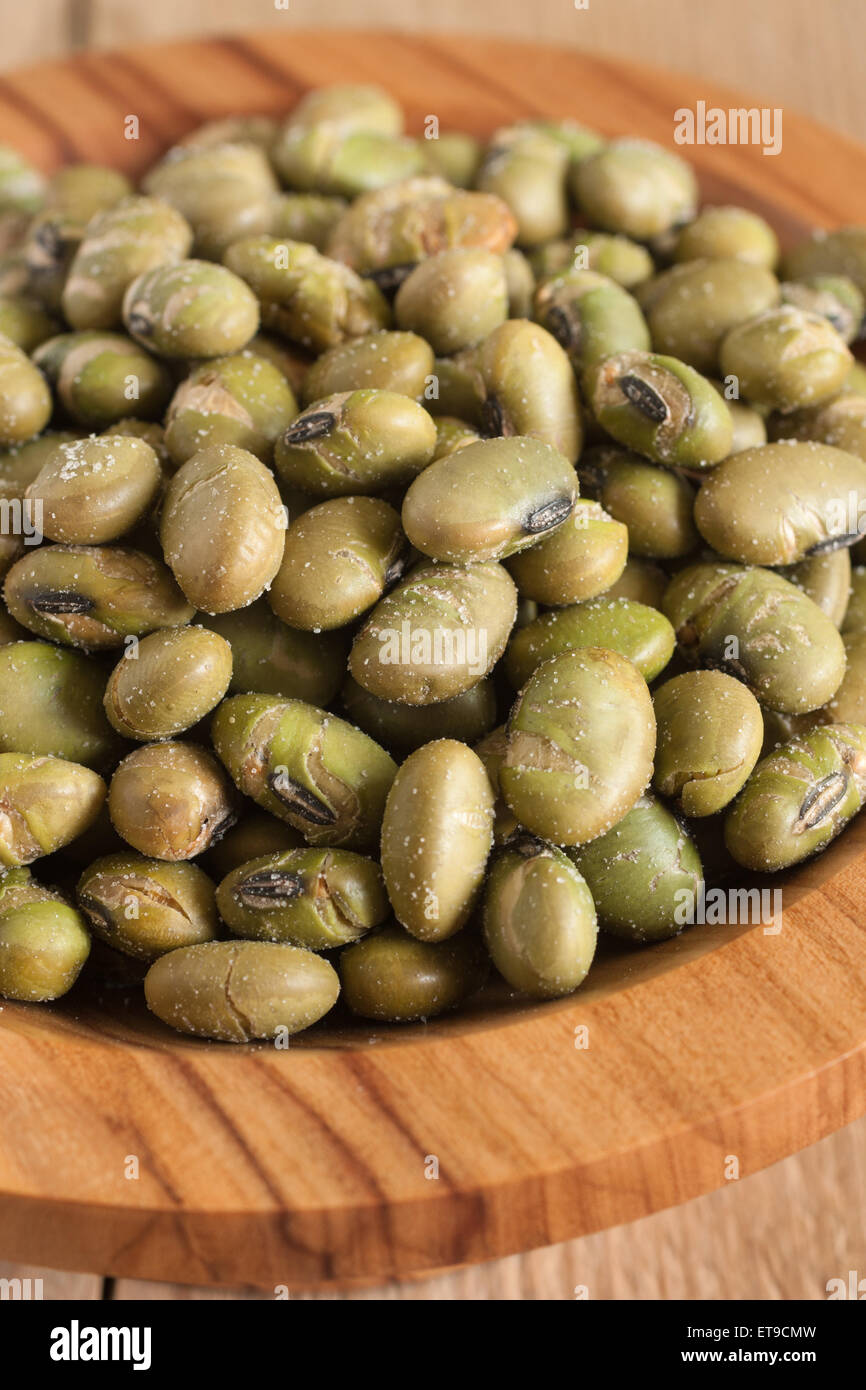 Soya Nuts soy beans baked or roasted until crisp and brown then seasoned a crunchy snack Stock Photo