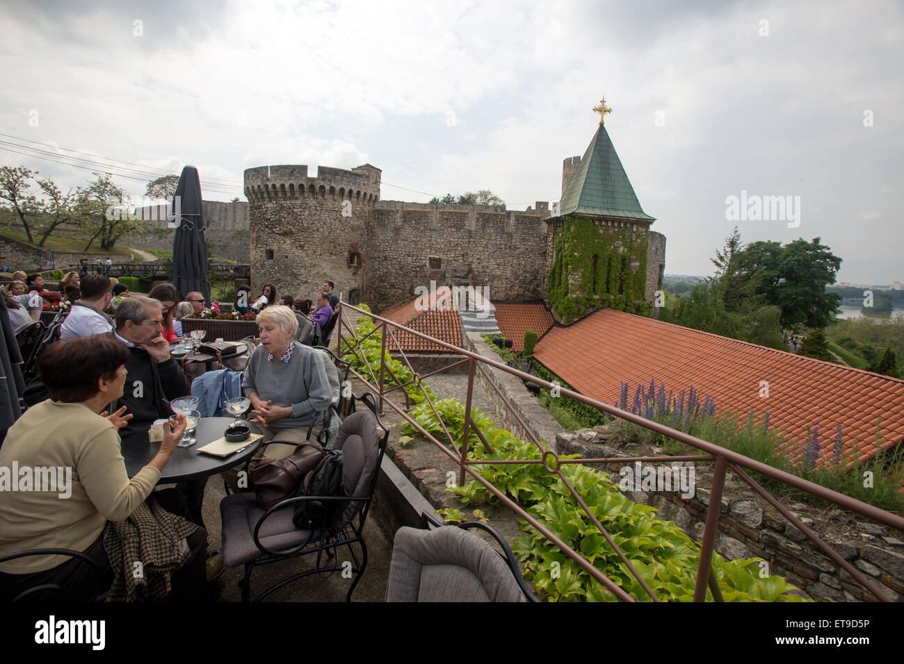 Café in Kalemegdan Fortress Belgrade Serbia Stock Photo Alamy