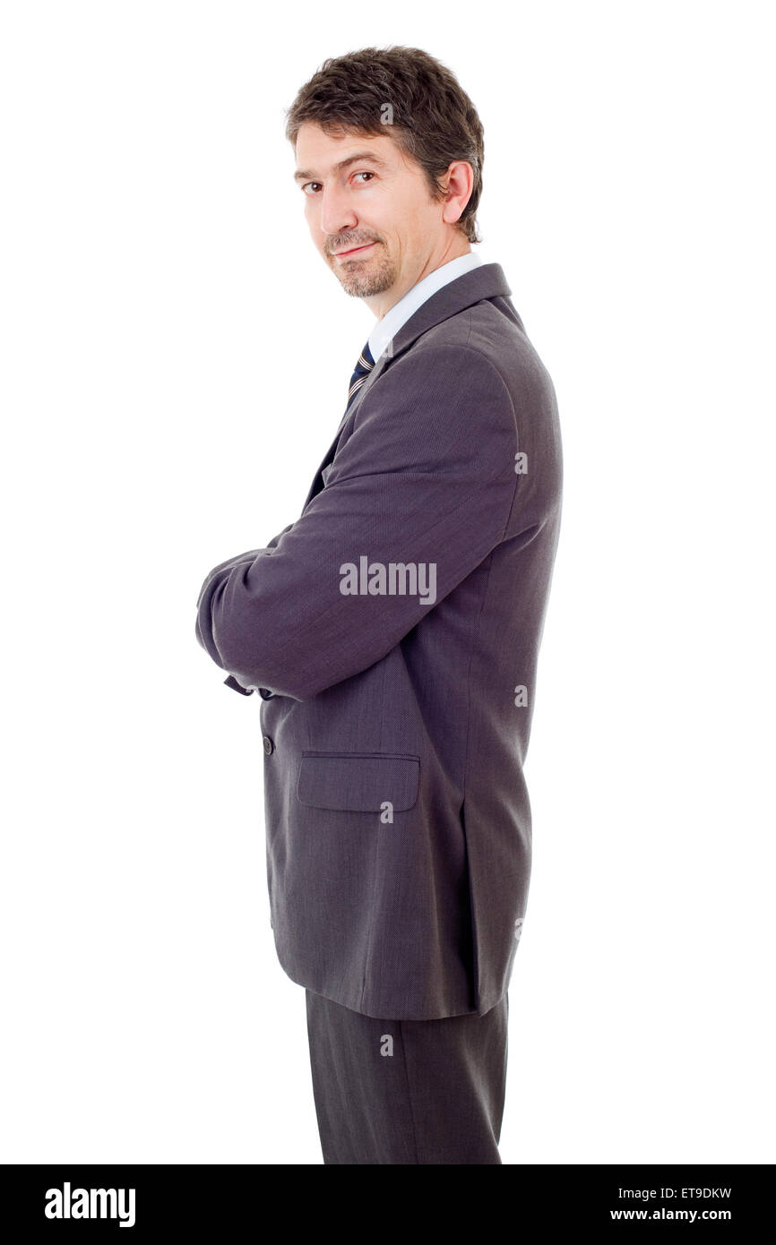 young business man portrait isolated on white Stock Photo - Alamy
