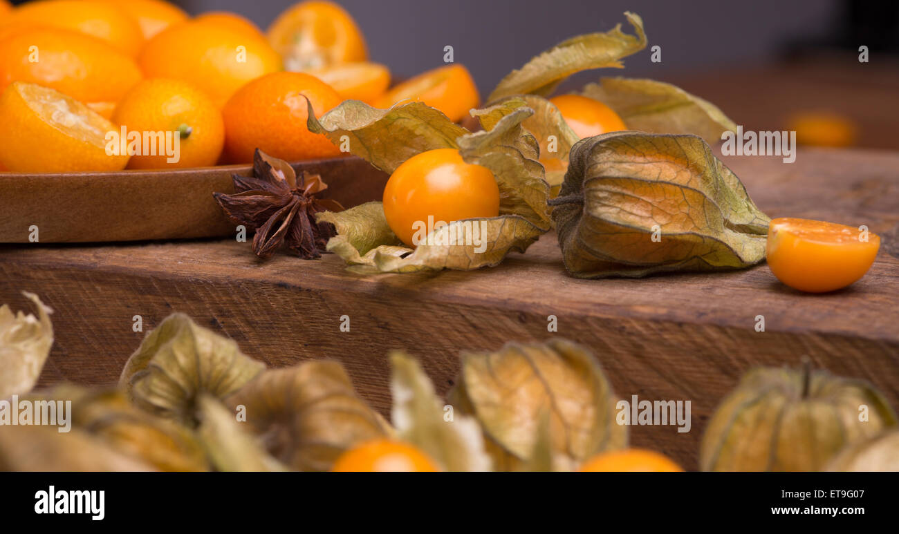 physalis and kumquat Stock Photo Alamy