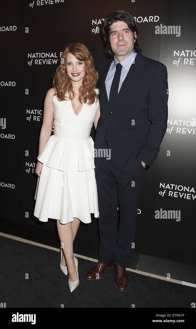 2014 National Board of Review Gala at Cipriani 42nd Street - Arrivals  Featuring: Jessica Chastain, J.C. Chandor Where: New York City, United States When: 06 Jan 2015 Credit: WENN.com Stock Photo