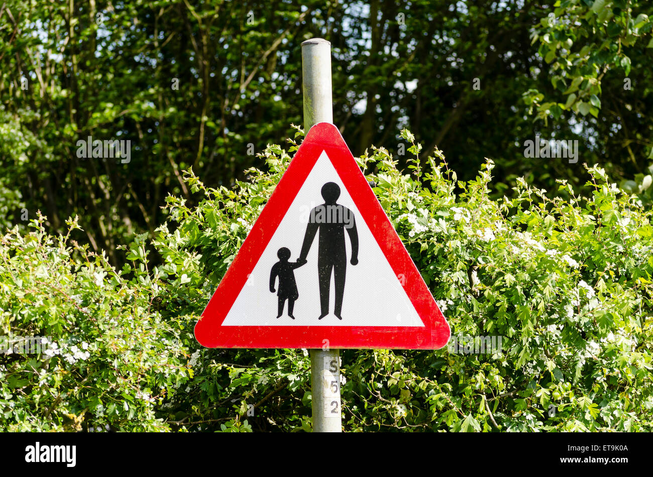 A road safely sign, England. UK Stock Photo