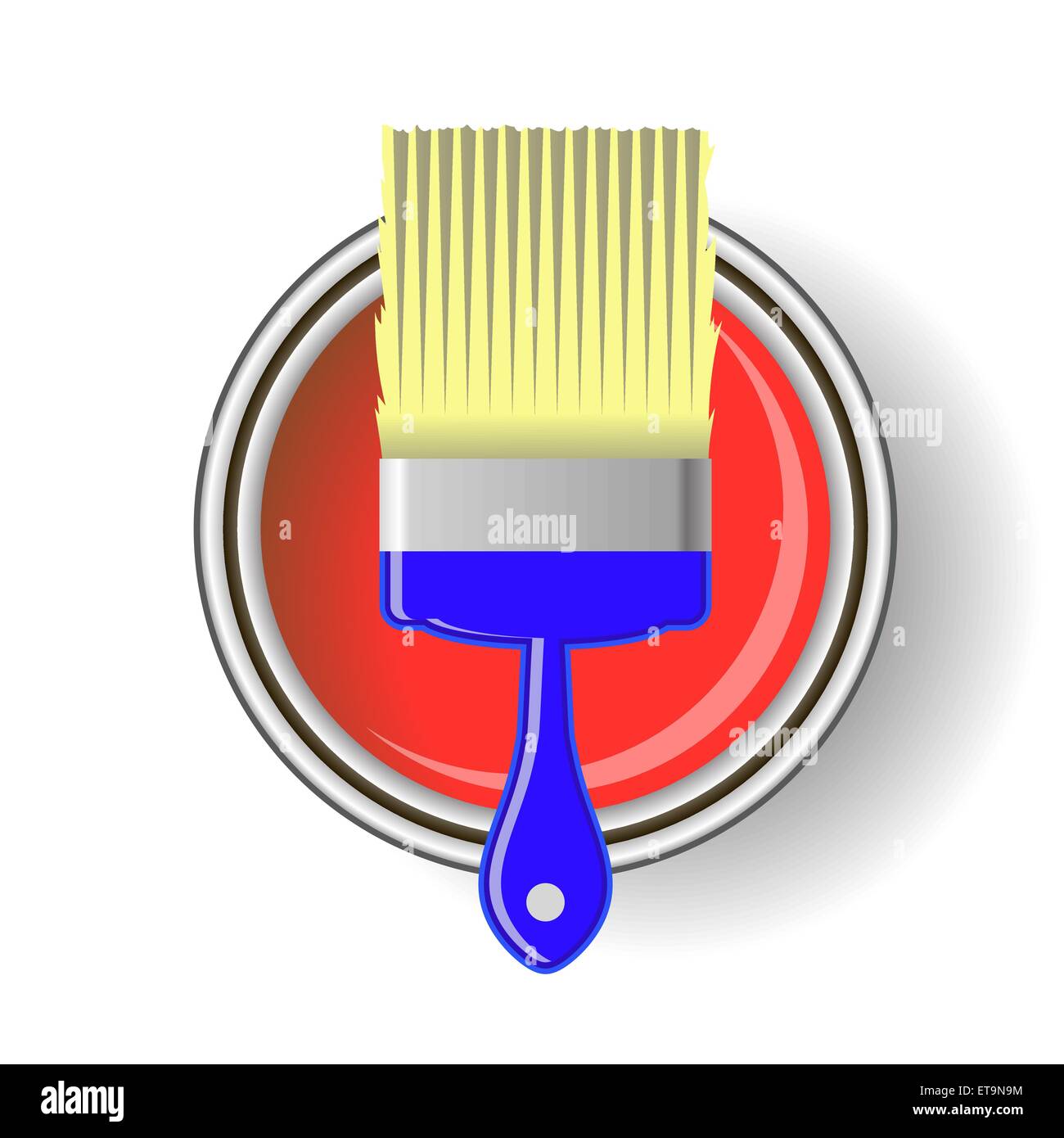 Blue paint bucket brush icon Stock Vector Images - Alamy