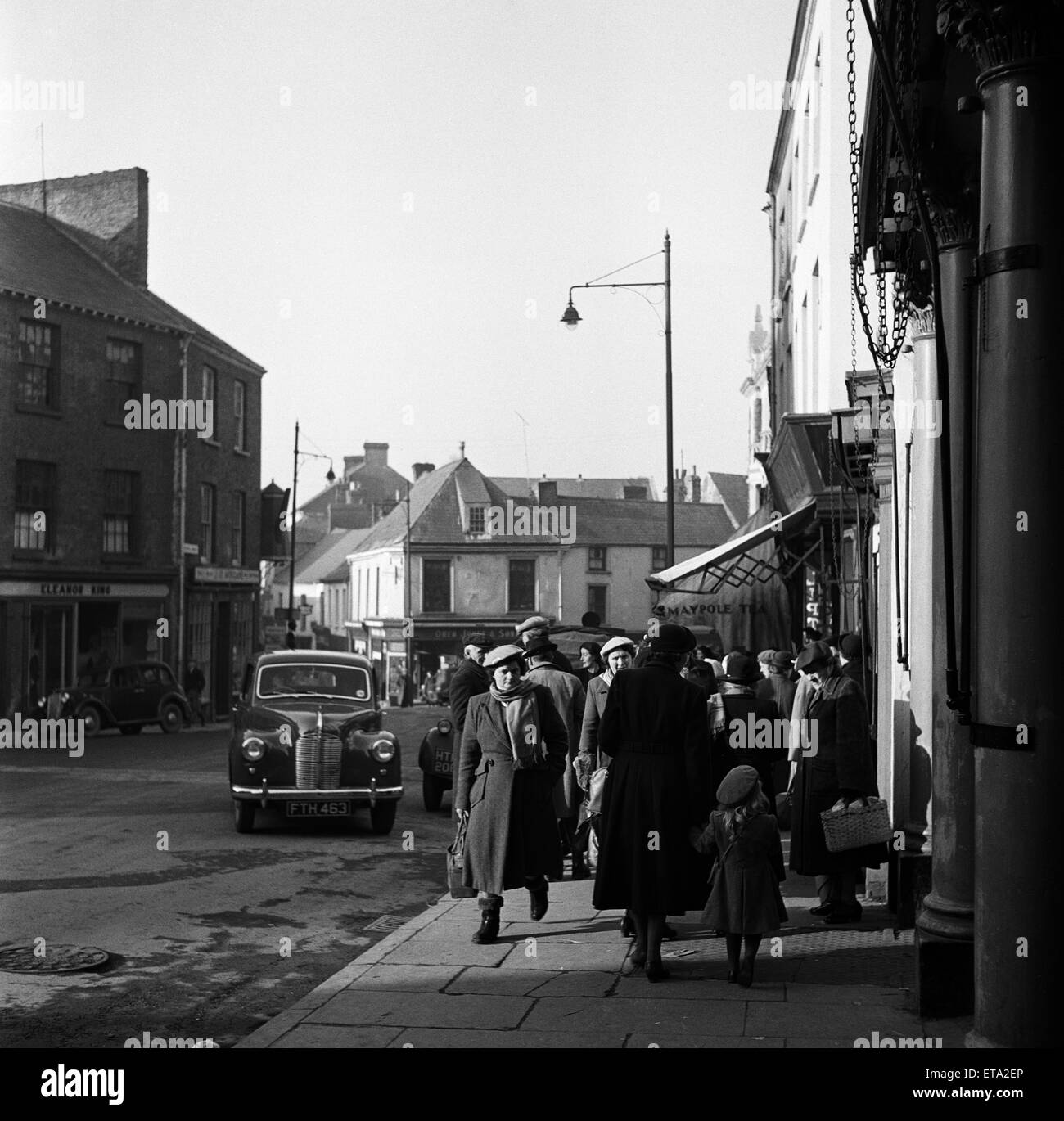 Scenes in Carmarthen, Carmarthenshire, Wales. Circa 1952 Stock Photo Alamy