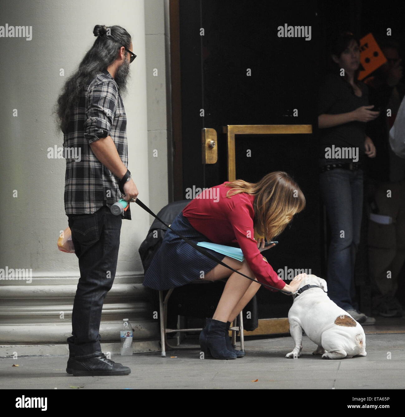 Actress Katharine McPhee kissing co star and new boyfriend Elyes Gabel(02)