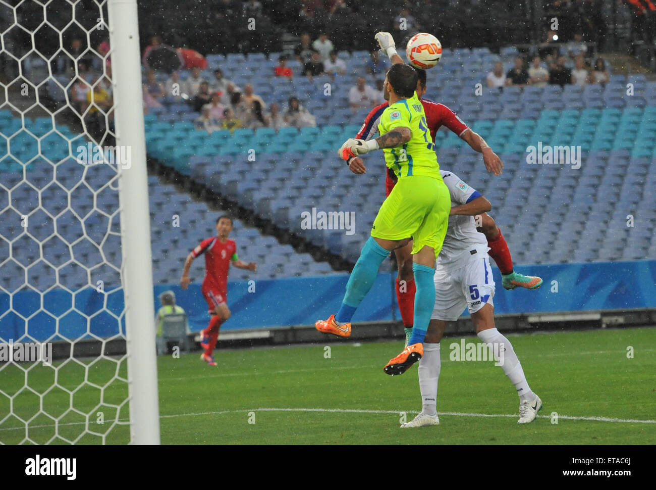 2015 AFC finals match Uzbekistan vs. DPR Korea. Uzbekistan struggled to defeat a gallant DPR Korea in their first pool match.  Featuring: Ignatiy Nesterov Where: Sydney, Australia When: 10 Jan 2015 Credit: WENN.com Stock Photo