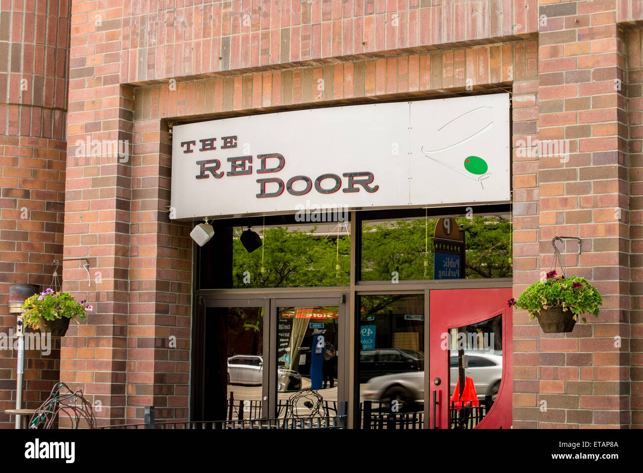 The Red Door Martini Bar Salt Lake City Utah Stock Photo
