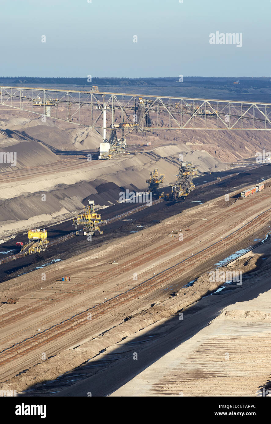 Welzow, Germany, overlooking the lignite mining Welzow Stock Photo