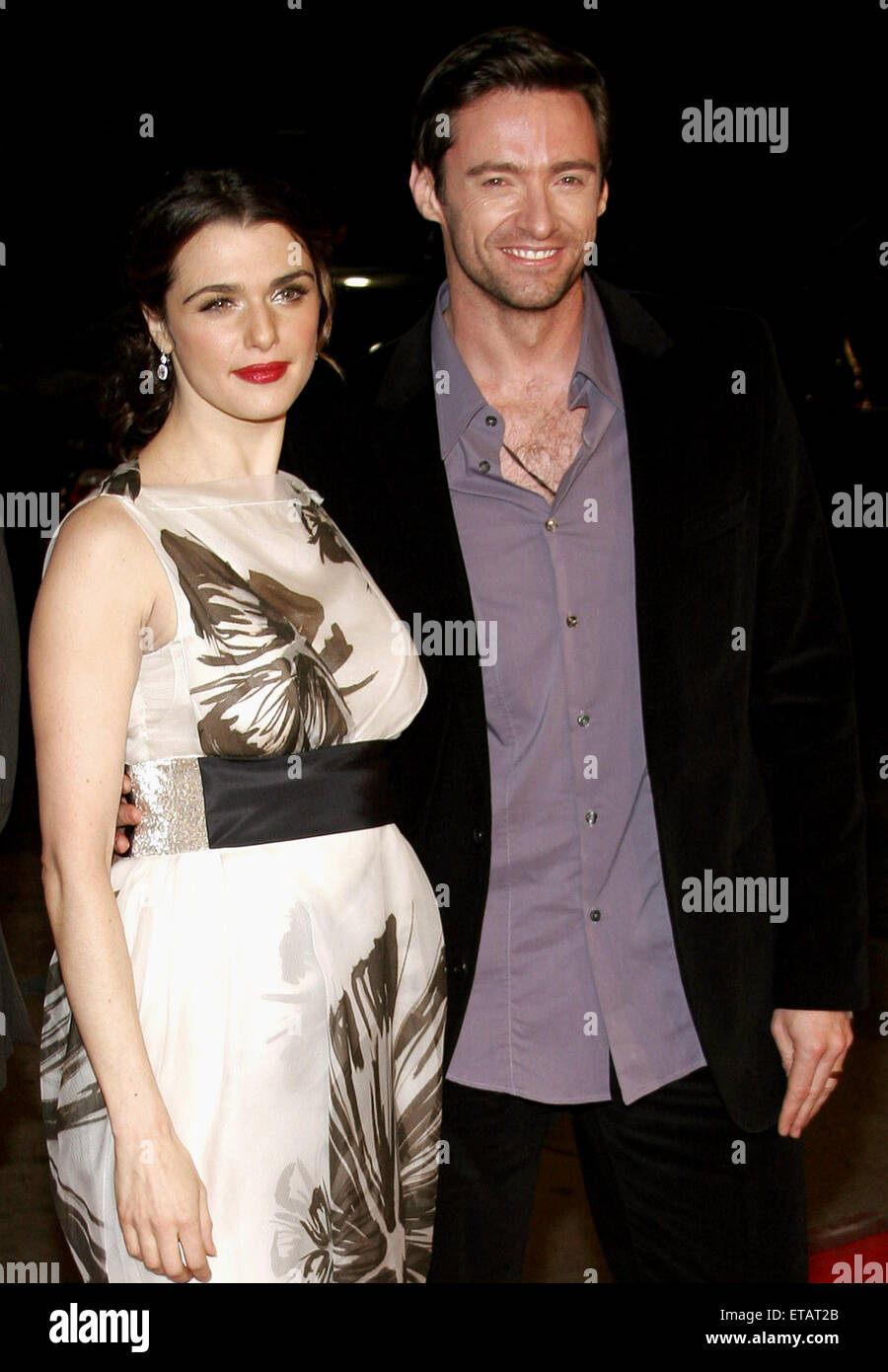 Hugh Jackman and Rachel Weisz at the Los Angeles premiere of 'The Fountain'. Stock Photo