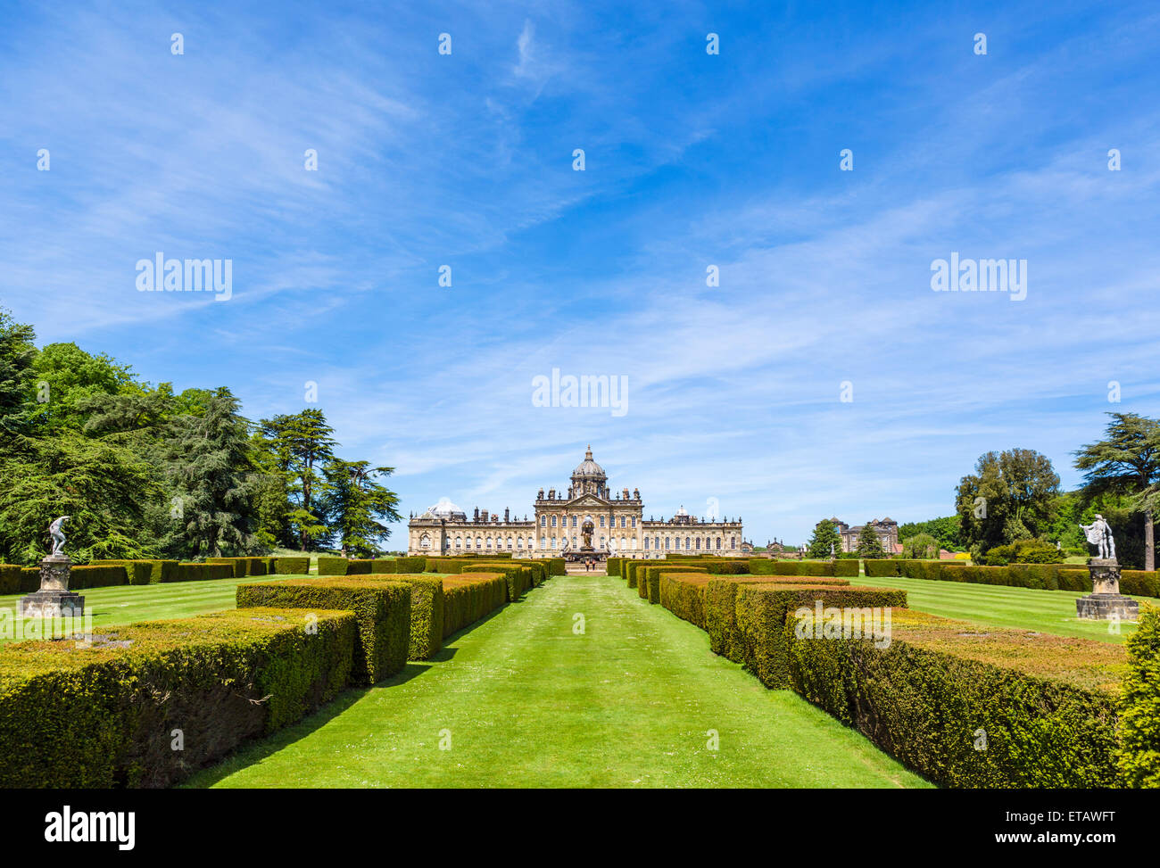 The southern facade of Castle Howard, near York, North Yorkshire, England, UK Stock Photo