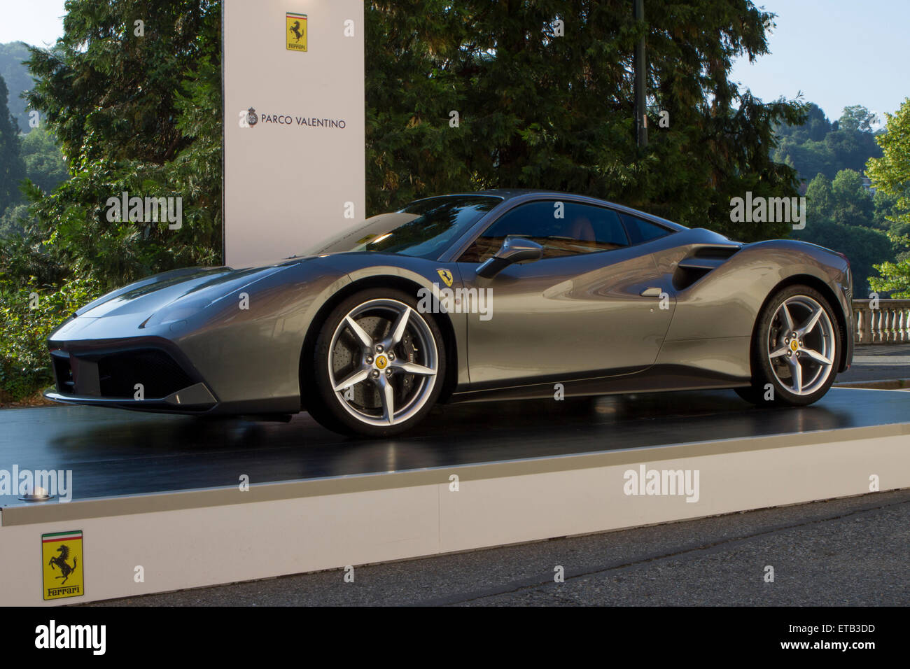 Turin, Italy, 11th June 2015. Ferrari 488 GTB. Parco Valentino car show