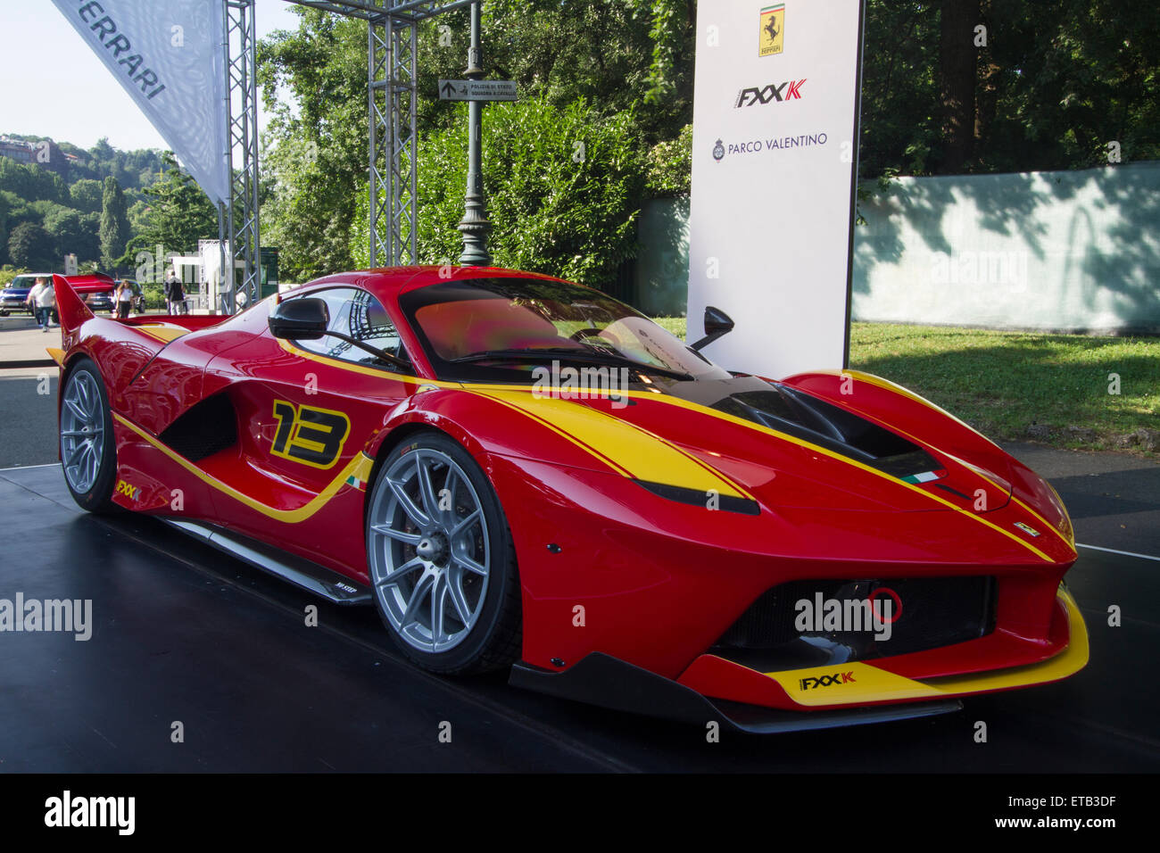 Turin, Italy, 11th June 2015. A Ferrari FXXK. Parco Valentino car show