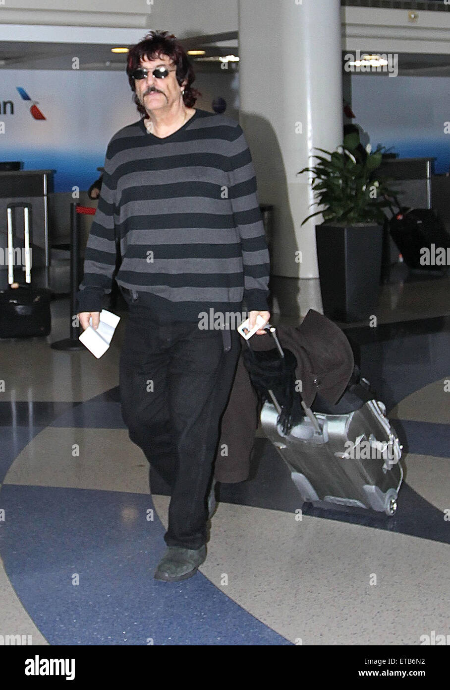 Rock drummer, Carmine Appice departs from Los Angeles International Airport (LAX)  Featuring: Carmine Appice Where: Los Angeles, California, United States When: 12 Jan 2015 Credit: WENN.com Stock Photo
