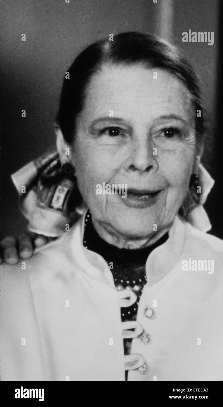 Actress Ruth Gordon, Portrait, 1980 Stock Photo