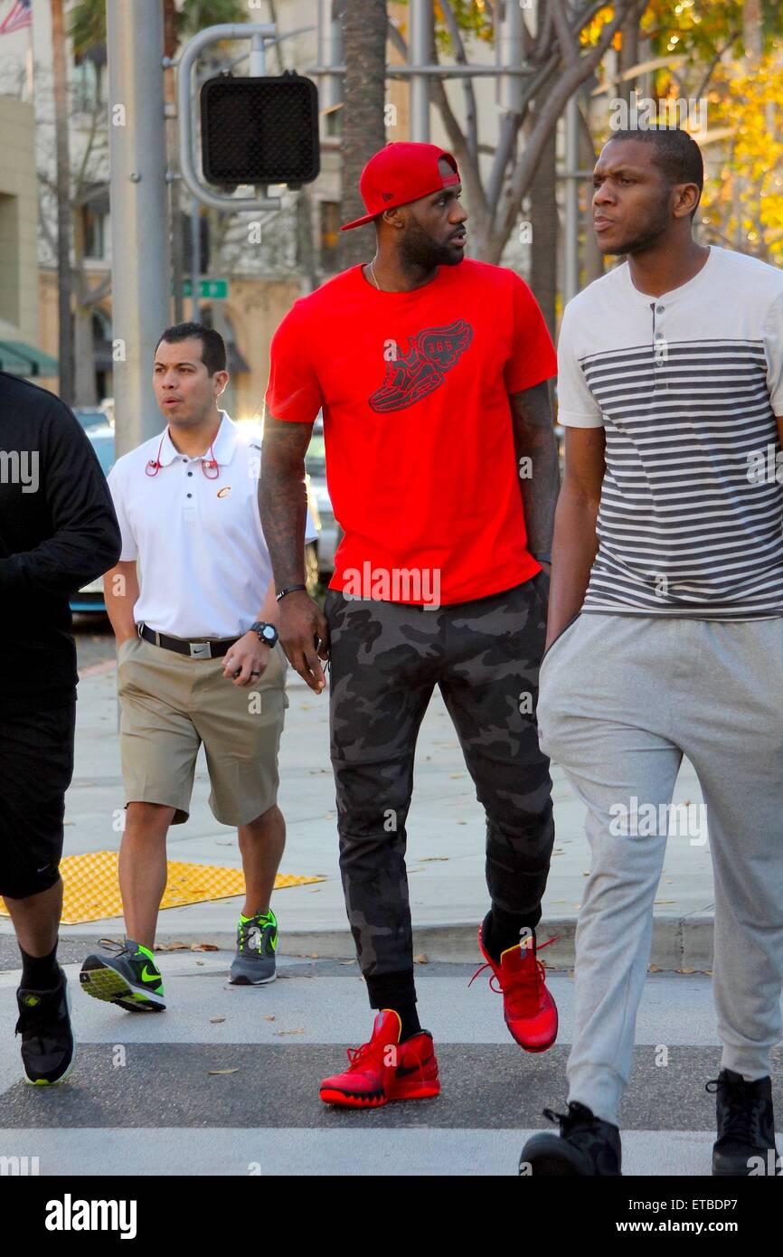 Lebron James shopping in Beverly Hills.