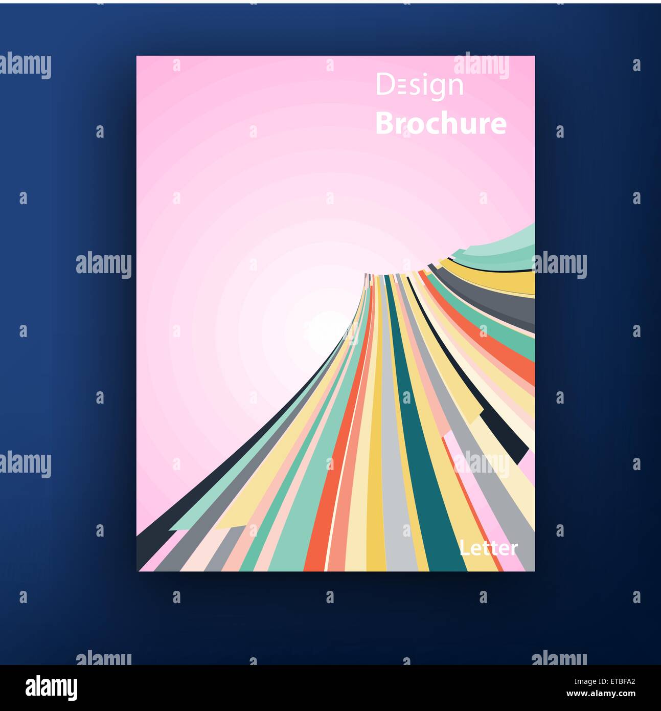 Vector brochure booklet cover design templates collection A4 Stock