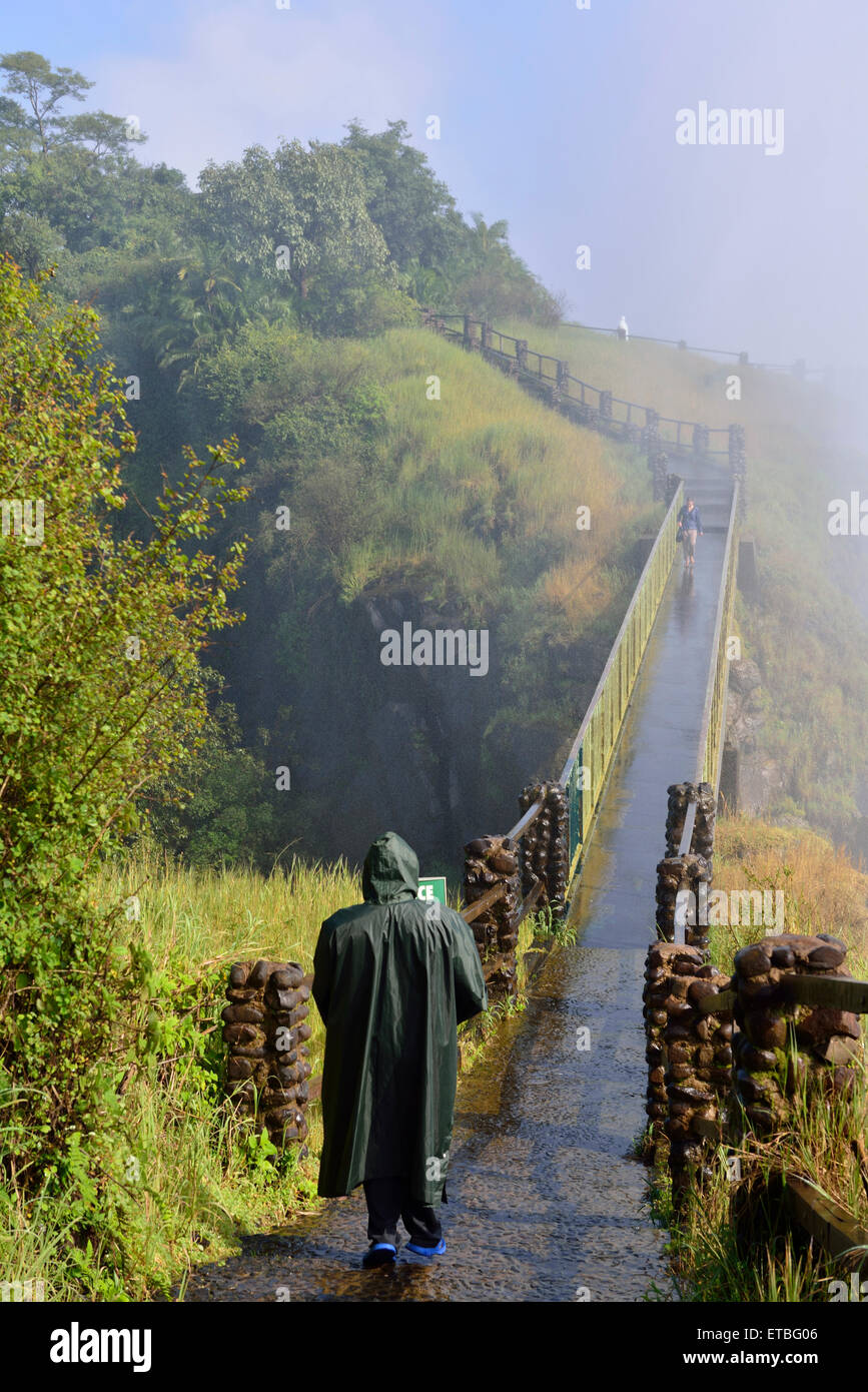 Crossing KnifeEdge Bridge, Victoria Falls, Zambia 150505 63297 Stock