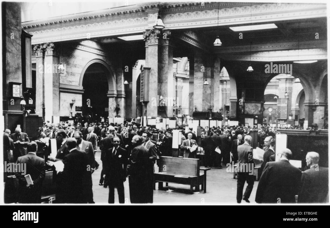 Stock Exchange, Generval View, London, England, UK, circa 1949 Stock Photo
