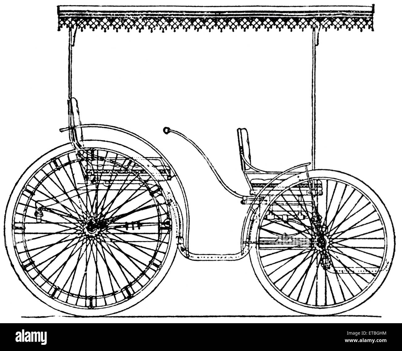 Electric Carriage, R.J. Arnold, Chicago. Illinois, USA, Illustration, circa 1895 Stock Photo